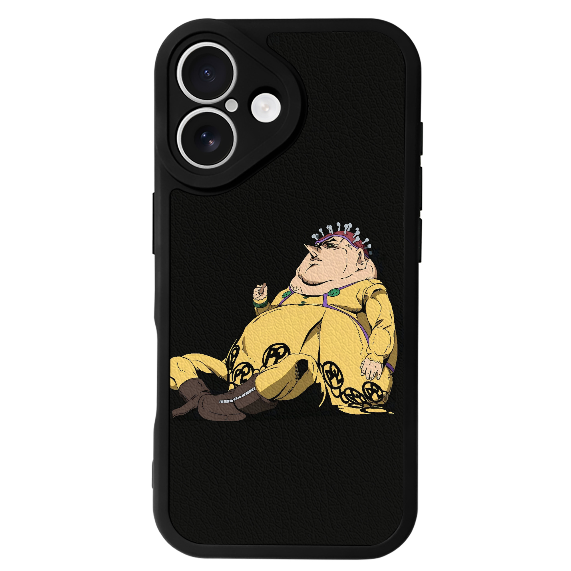 （画像用） ジョジョの奇妙な冒険 ポルポ JoJo's Bizarre Adventure Polpo 【iPhone 16シリーズ対応】シリコンスマホケース（レザー調） 材質：シリコン